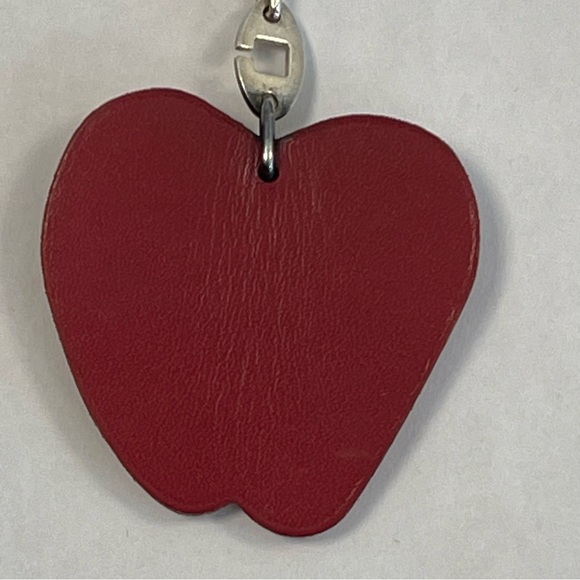 Hermes Bag Charm Leather Apple on Silver-tone Chain - Preloved - Picture 3 of 14